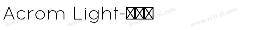 Acrom Light字体转换